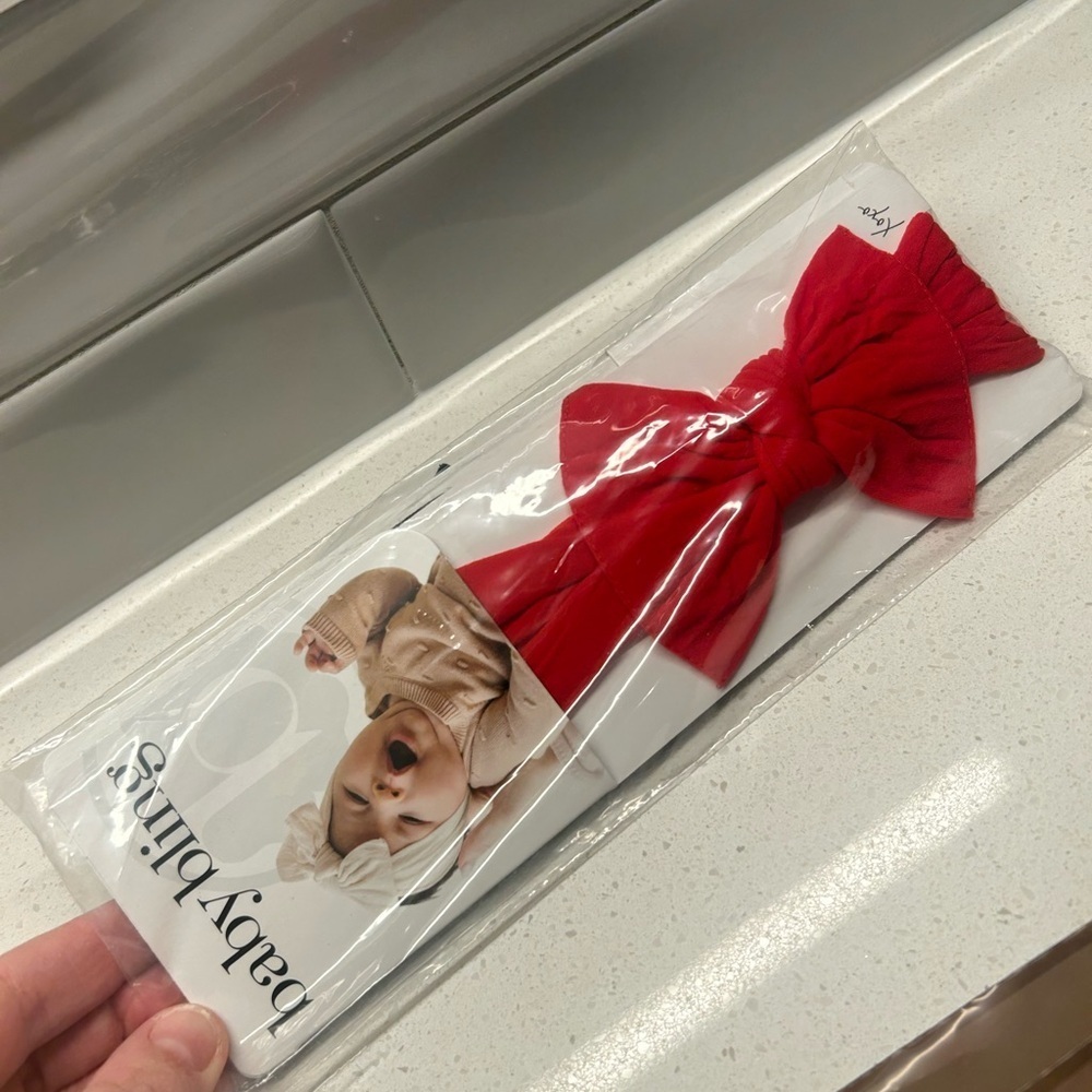 Baby Bling Red Hair Bow